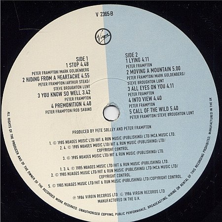 Peter Frampton - Premonition (LP, Album) - Image 3