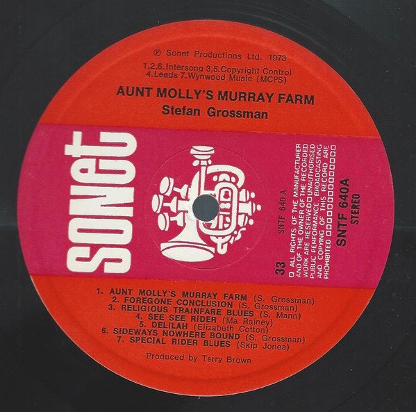 Stefan Grossman - Aunt Molly's Murray Farm (LP, Album, RE) - Image 3