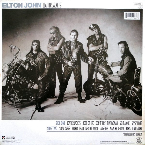 Elton John - Leather Jackets (LP, Album) - Image 2
