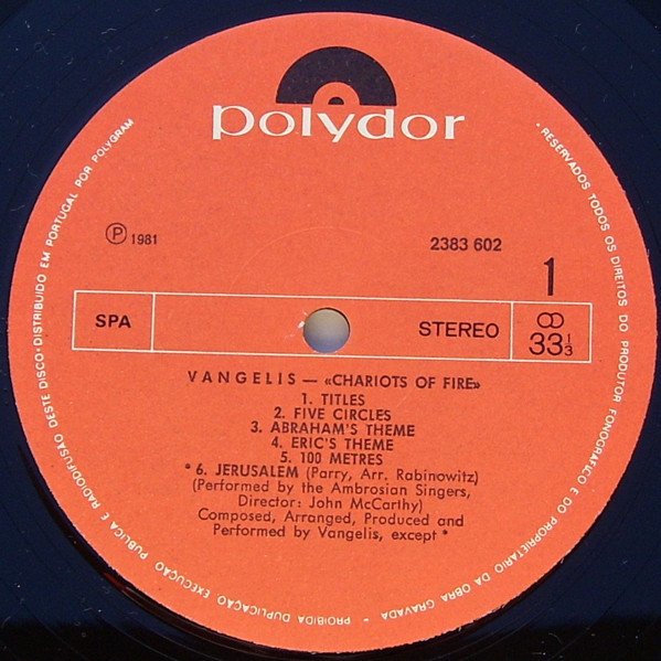 Vangelis - Chariots Of Fire (LP, Album) - Image 3