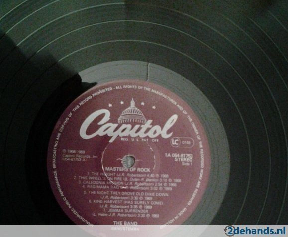 The Band - Masters Of Rock (LP, Comp, RE) - Image 3