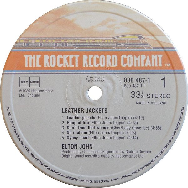 Elton John - Leather Jackets (LP, Album) - Image 3