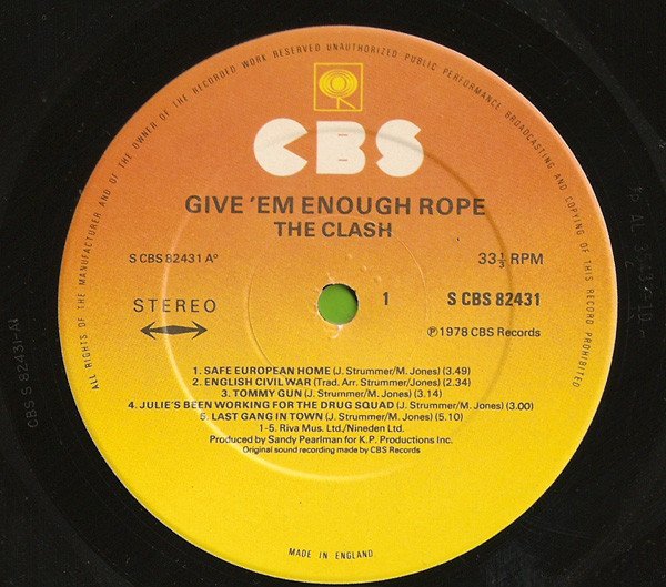The Clash - Give 'Em Enough Rope (LP, Album) - Image 3