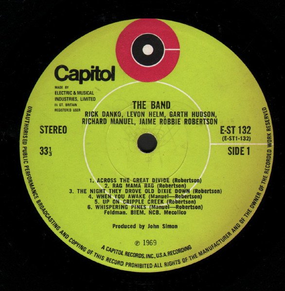 The Band - The Band (LP, Album, Gat) - Image 3