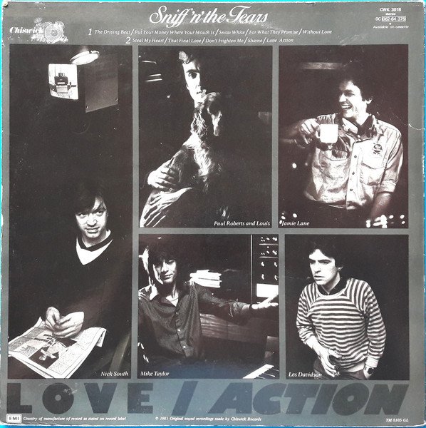 Sniff 'n' The Tears - Love / Action (LP, Album) - Image 2