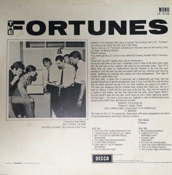 The Fortunes - The Fortunes (LP, Album, Mono) - Image 2
