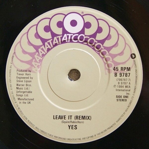 Yes - Leave It (7", Single) - Image 3