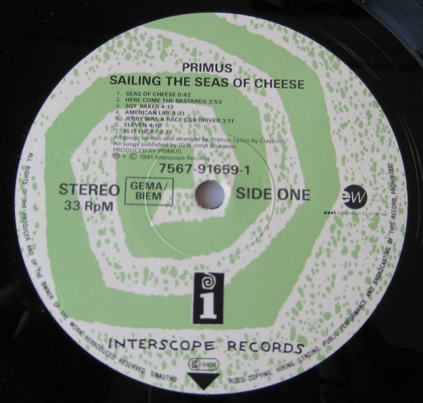 Primus - Sailing The Seas Of Cheese (LP, Album) - Image 3