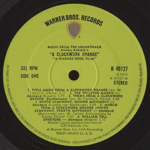 Various - Stanley Kubrick's A Clockwork Orange (Music From The Soundtrack) (LP, Album) - Image 3