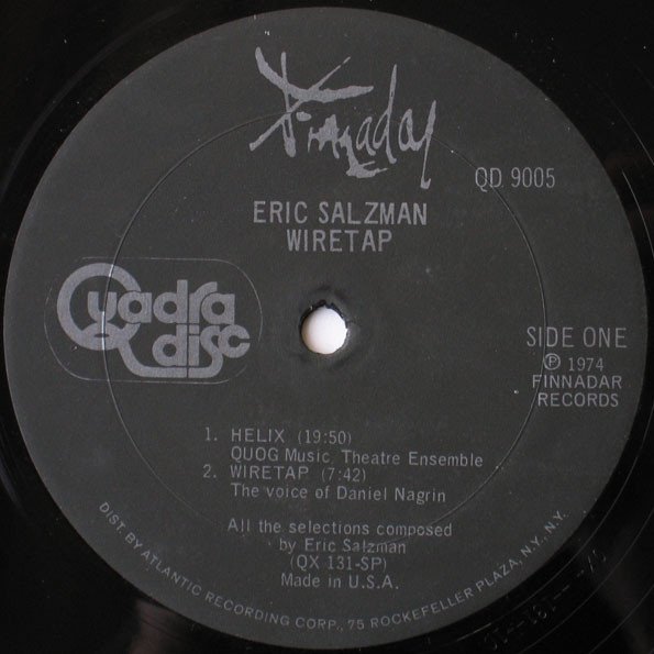 Eric Salzman - Wiretap (LP, Album, Quad) - Image 3
