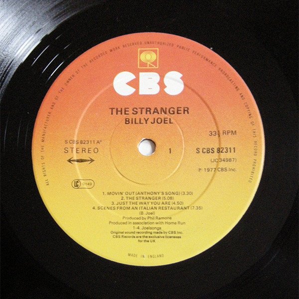 Billy Joel - The Stranger (LP, Album) - Image 3