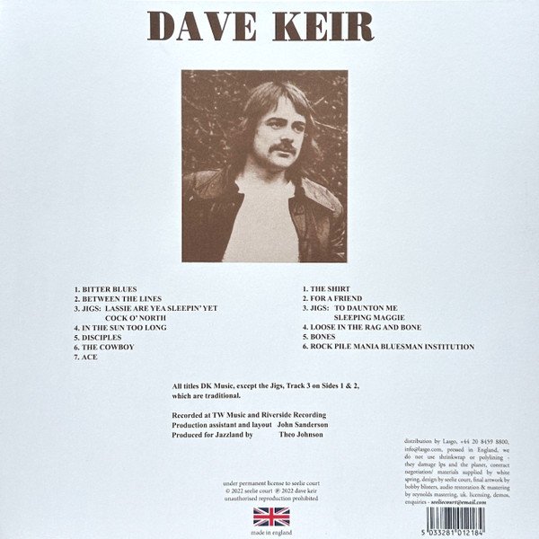 Dave Keir - Dave Keir (LP, Album, Ltd, RE) - Image 2