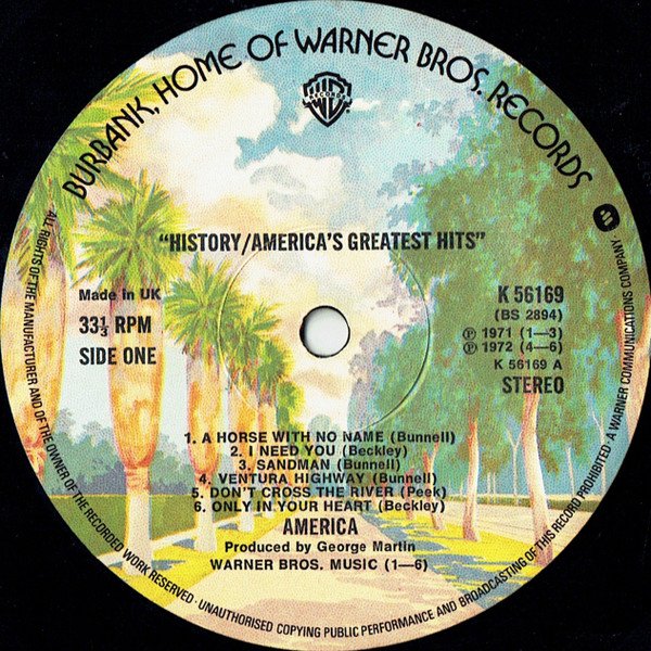 America (2) - History (America's Greatest Hits) (LP, Comp) - Image 3