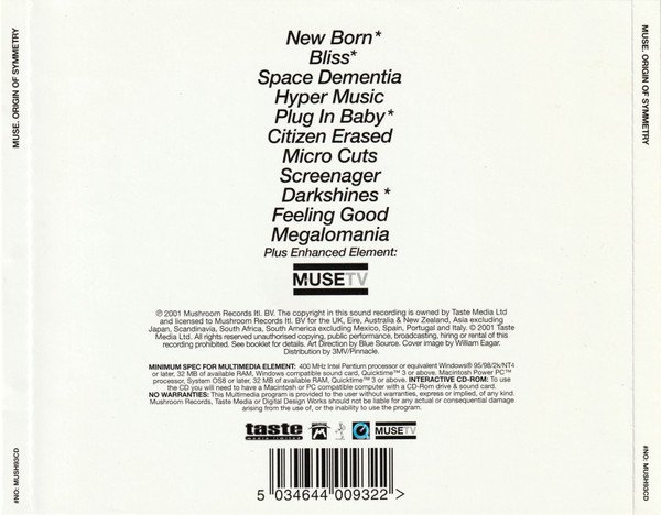 Muse - Origin Of Symmetry (CD, Album, Enh) - Image 2