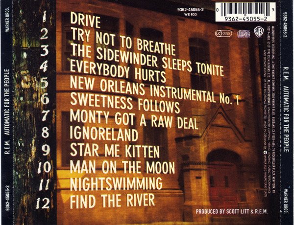 R.E.M. - Automatic For The People (CD, Album, RP) - Image 2