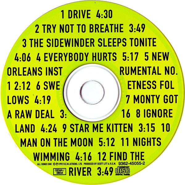 R.E.M. - Automatic For The People (CD, Album, RP) - Image 3