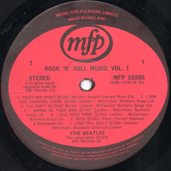 The Beatles - Rock 'N' Roll Music Vol. 1 (LP, Comp) - Image 3
