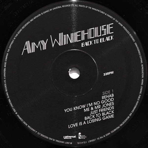 Amy Winehouse - Back To Black (LP, Album, RE, 180) - Image 3