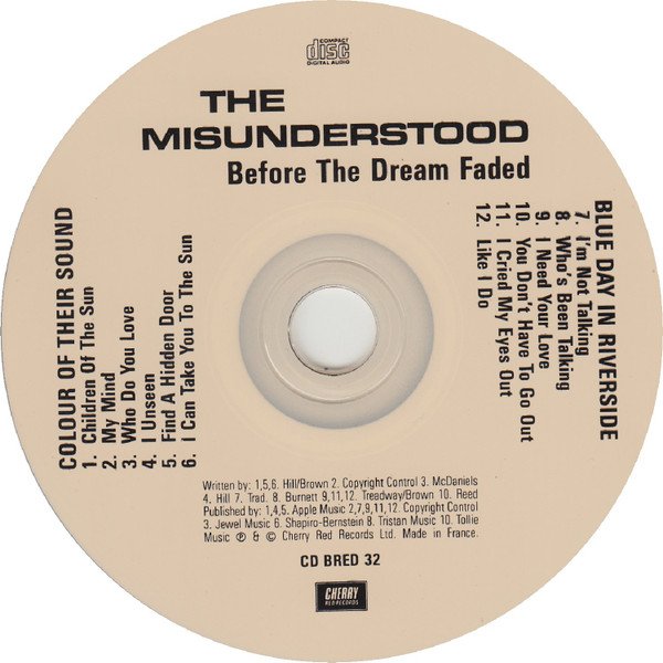 The Misunderstood - Before The Dream Faded (CD, Comp, RE) - Image 3