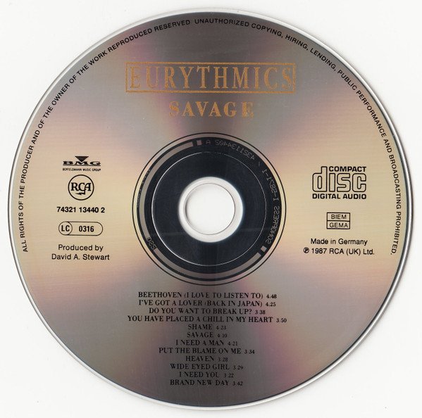 Eurythmics - Savage (CD, Album, RE) - Image 3