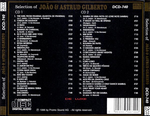 João* & Astrud Gilberto - Selection Of João & Astrud Gilberto (2xCD, Comp) - Image 2