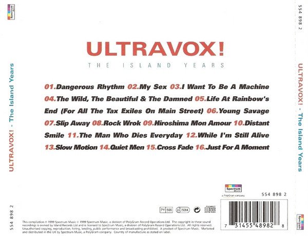 Ultravox!* - The Island Years (CD, Comp) - Image 2