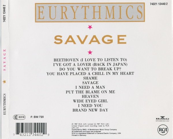 Eurythmics - Savage (CD, Album, RE) - Image 2