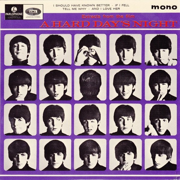 The Beatles - Extracts From The Film A Hard Day's Night (7", EP, Mono, RP)