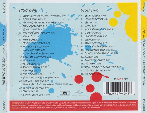 The Who - The Who Hits 50! (2xCD, Comp, Mono, Dlx, RM) - Image 3