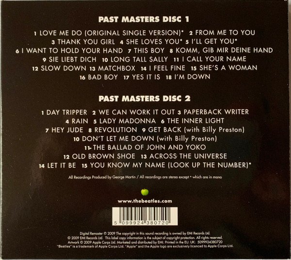 The Beatles - Past Masters (2xCD, Comp, RE, RM, RP) - Image 2