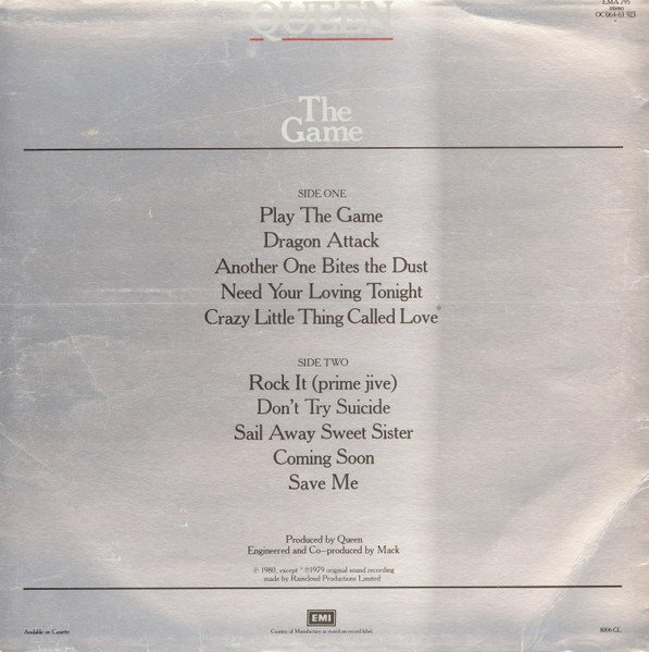 Queen - The Game (LP, Album, RE) - Image 2
