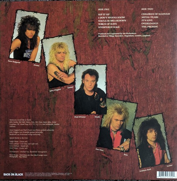 Paul Di'anno's Battlezone - Children Of Madness (LP, Album, RE, Red) - Image 2