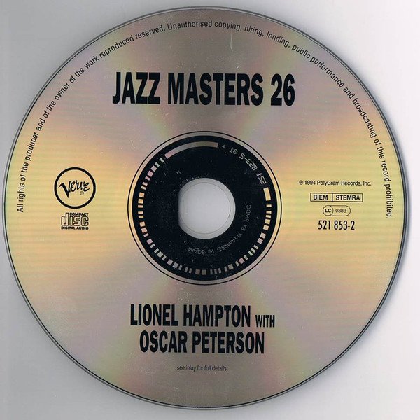 Lionel Hampton With Oscar Peterson - Verve Jazz Masters 26 (CD, Comp) - Image 3