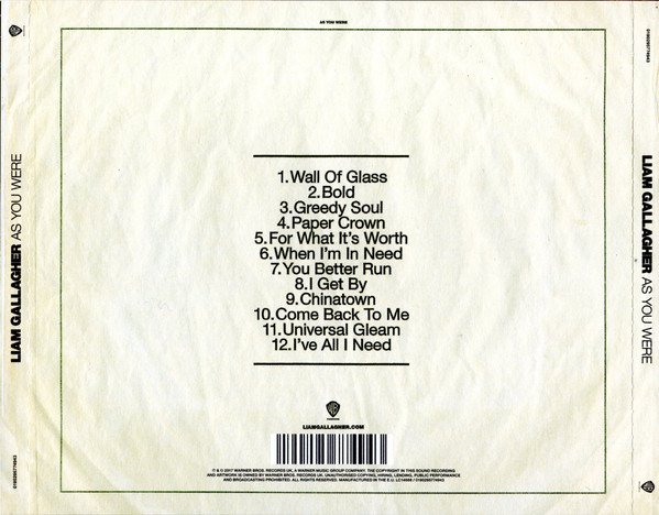 Liam Gallagher - As You Were (CD, Album) - Image 2