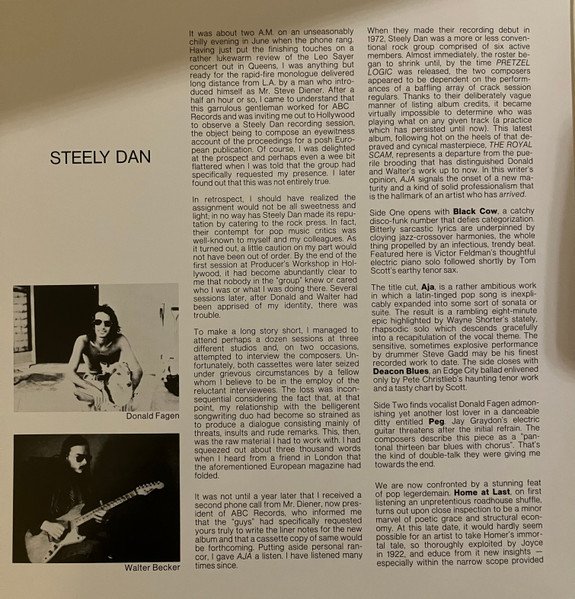Steely Dan - Aja (LP, Album, RE, RM, Gat) - Image 2