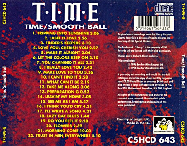 T.I.M.E* - Time / Smooth Ball (CD, Comp, RE) - Image 2