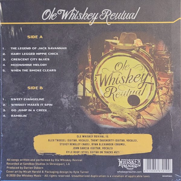 Ole Whiskey Revival - Ole Whiskey Revival (LP, Album, Ltd, Yel) - Image 2