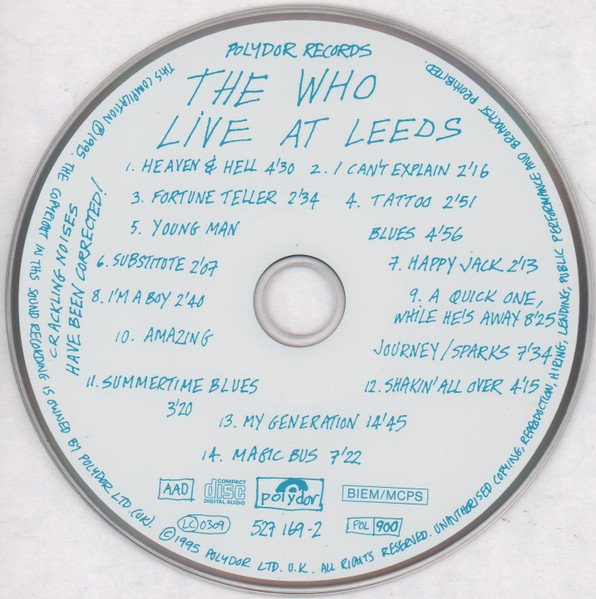 The Who - Live At Leeds (CD, Album, RE, RM, 25t) - Image 3
