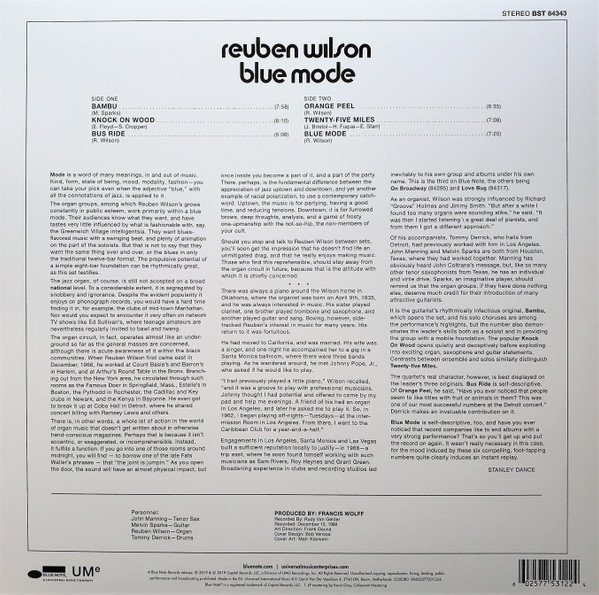 Reuben Wilson - Blue Mode (LP, Album, RE, 180) - Image 2