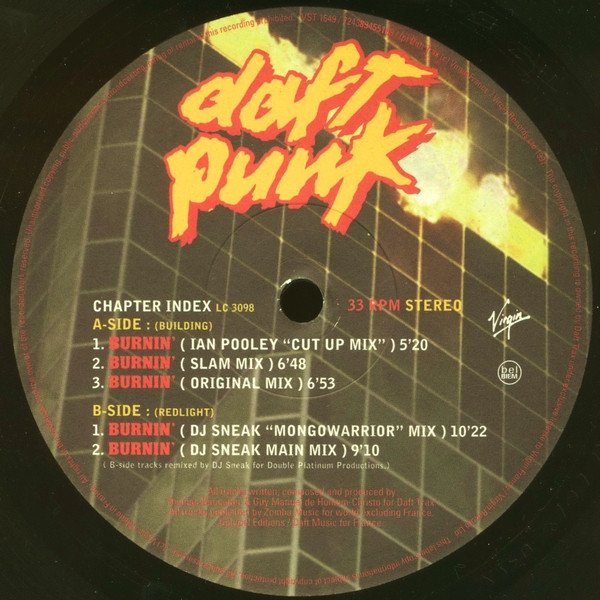Daft Punk - Burnin' (12", Single) - Image 3