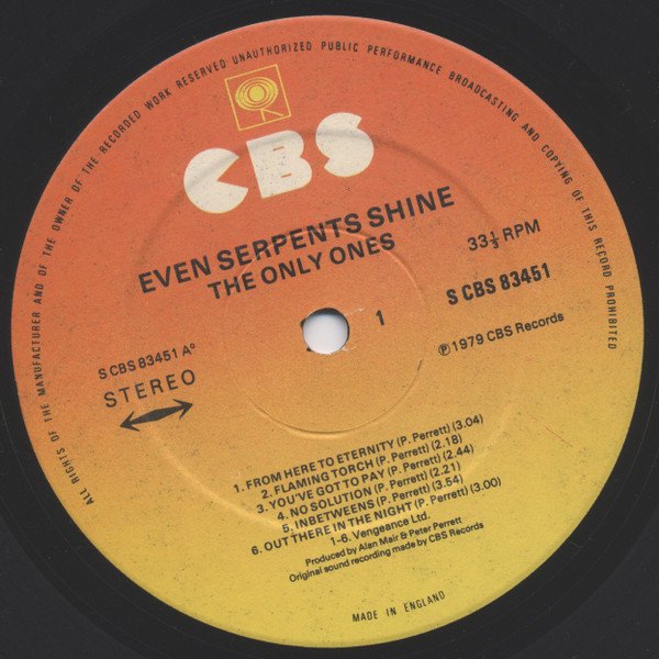 The Only Ones - Even Serpents Shine (LP, Album) - Image 3