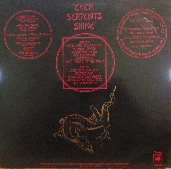 The Only Ones - Even Serpents Shine (LP, Album) - Image 2