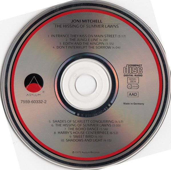 Joni Mitchell - The Hissing Of Summer Lawns (CD, Album, RE) - Image 3