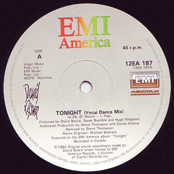 David Bowie - Tonight (12") - Image 3