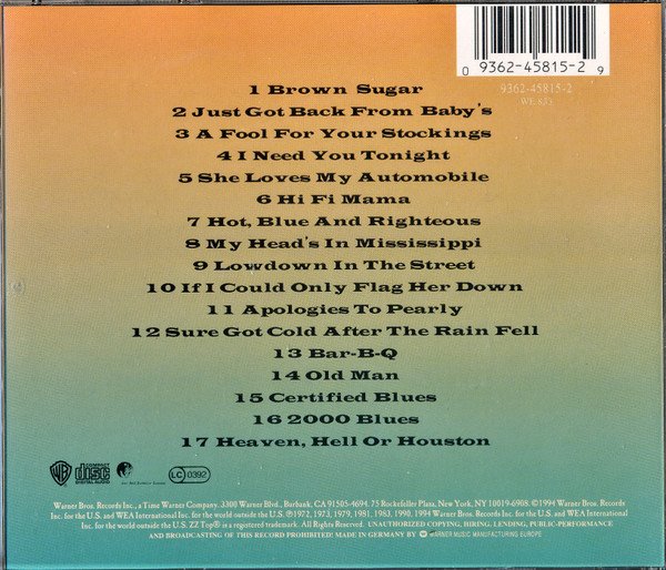 ZZ Top - One Foot In The Blues (CD, Comp) - Image 2