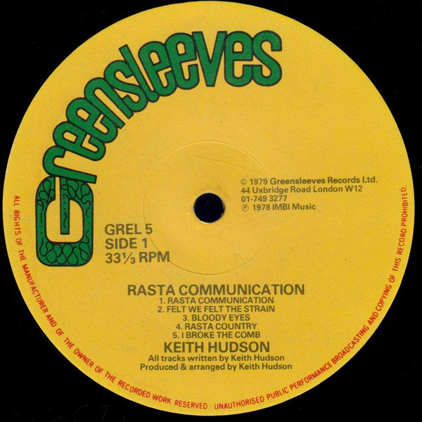 Keith Hudson - Rasta Communication (LP, Album) - Image 3