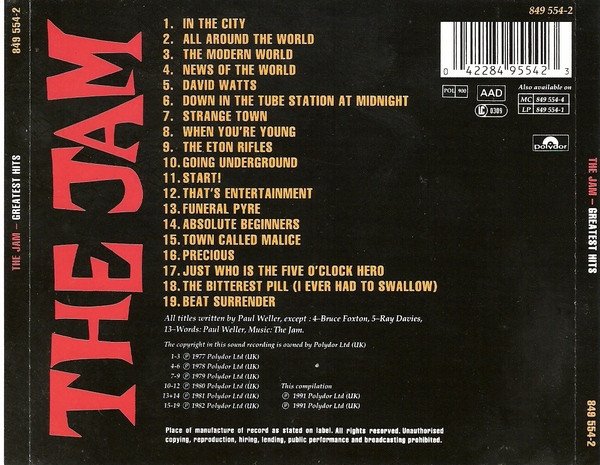 The Jam - Greatest Hits (CD, Comp) - Image 3