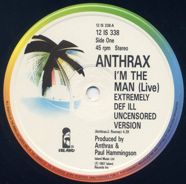 Anthrax - I'm The Man (12", Single) - Image 3