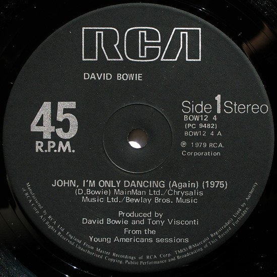 David Bowie - John, I'm Only Dancing (Again) (1975) / John, I'm Only Dancing (1972) (12", Single, Ltd) - Image 3