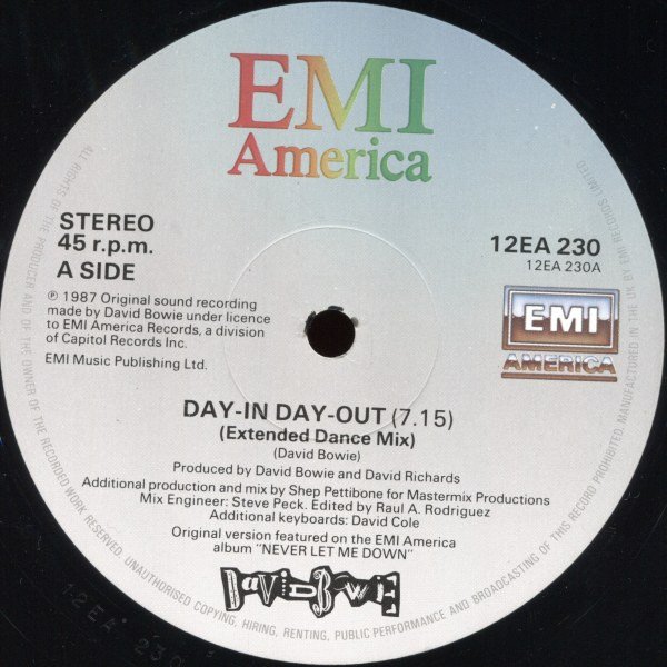 David Bowie - Day-In Day-Out (Extended Dance Mix) (12") - Image 3